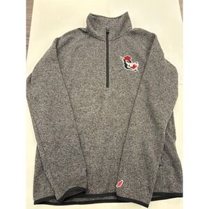 League NCSU Wolfpack‎ Gray Quarter Zip Fleece Pullover Men's Small